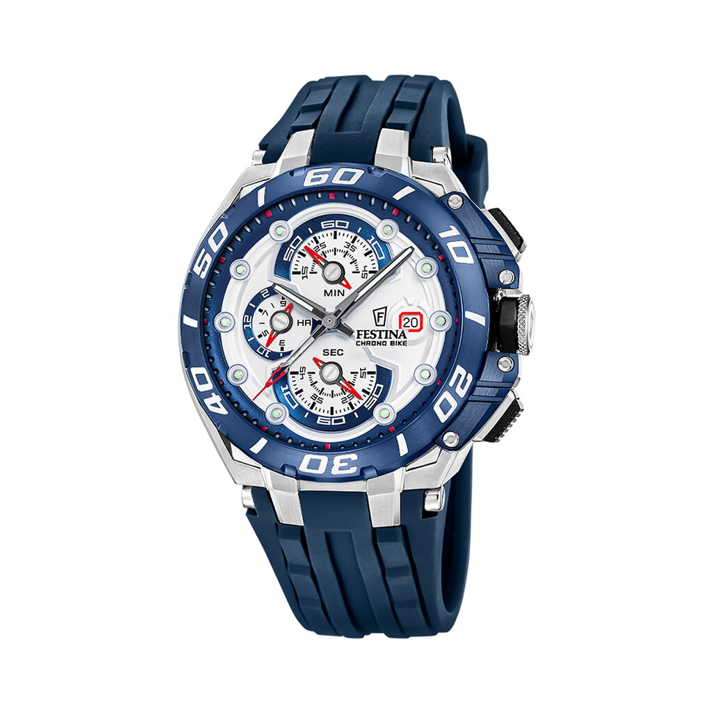 Montre Festina Chrono Bike 6 Blanc - F&ecirc;te des p&egrave;res Homme | Histoire d&rsquo;Or