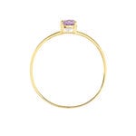 Bague Valentino Or Jaune Am&eacute;thyste - Bagues solitaires Femme | Histoire d&rsquo;Or