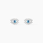Boucles D'oreilles Puces Parad'eyes Argent Blanc - Boucles d'oreilles fantaisie Femme | Histoire d&rsquo;Or