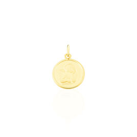 Pendentif Ange Rond Or Jaune - Pendentifs Baptême Famille | Histoire d’Or