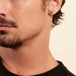 Boucle D'oreille Puce Unitaire Niels Argent Blanc Oxyde De Zirconium - Boucles d'oreilles fantaisie Homme | Histoire d&rsquo;Or