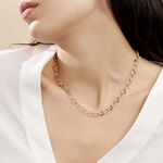 Collier Joice Maille Altern&eacute;e Et Godronne Or Bicolore - Chaines Femme | Histoire d&rsquo;Or