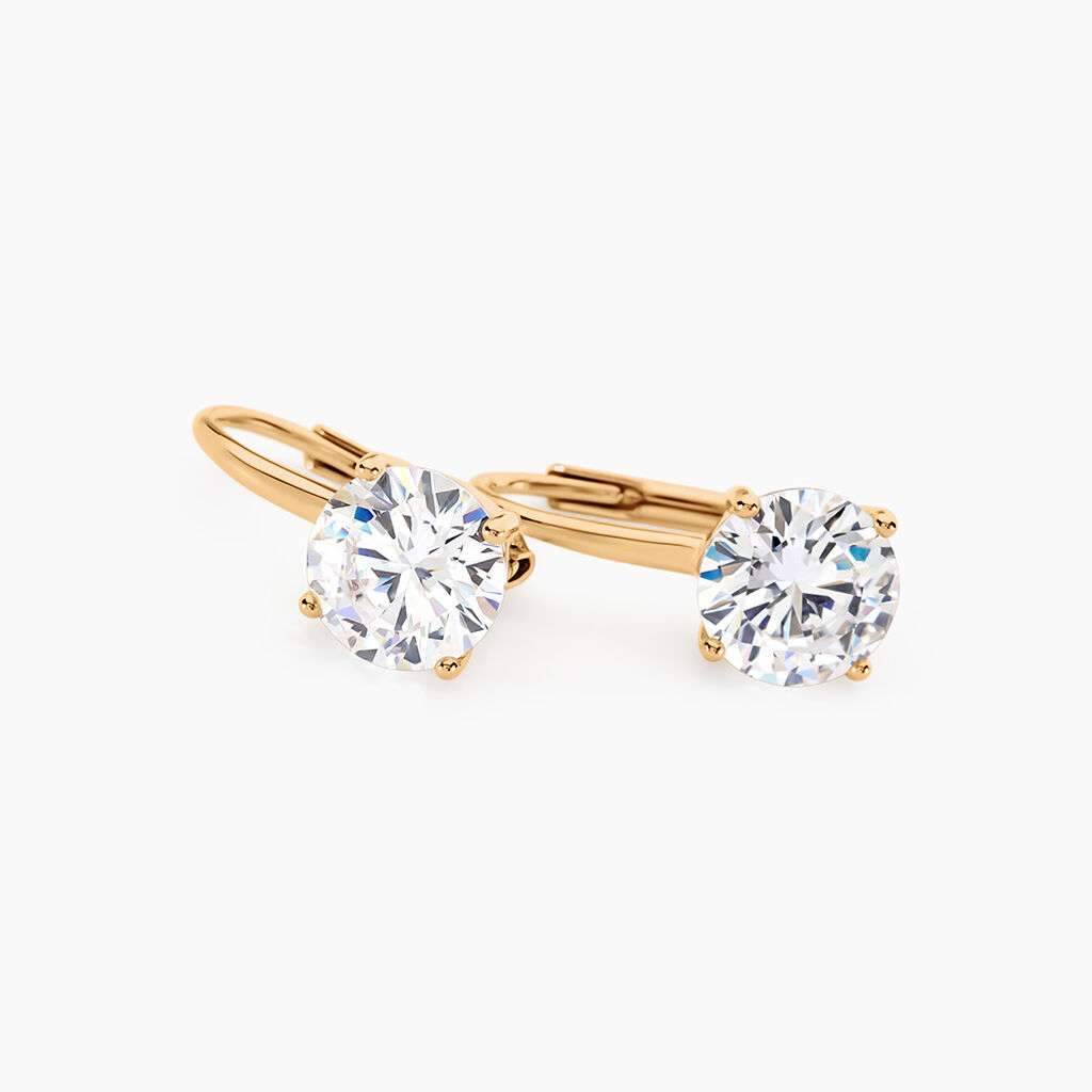 Boucles D'oreilles Pendantes Fippe Oxydes De Zirconium - Boucles d'oreilles fantaisie Femme | Histoire d’Or