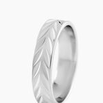 Alliance Epi Ruban Plat Or Blanc - Alliances Unisex | Histoire d&rsquo;Or