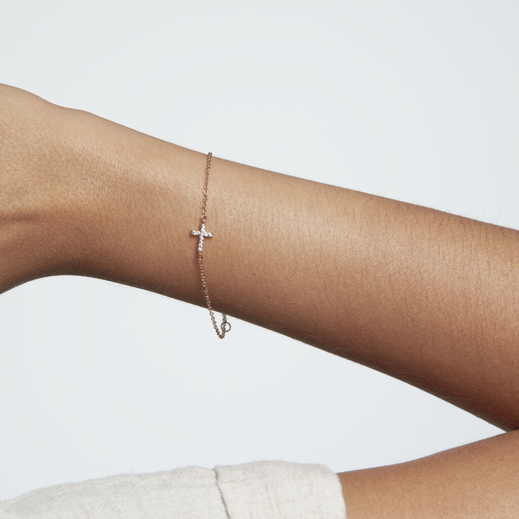 Bracelet Fatos Plaqué Or Jaune Oxyde De Zirconium -  Femme | Histoire d’Or