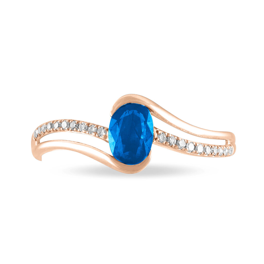 Bague Anja Or Rose Topaze Et Diamant - Bagues solitaires Femme | Histoire d’Or