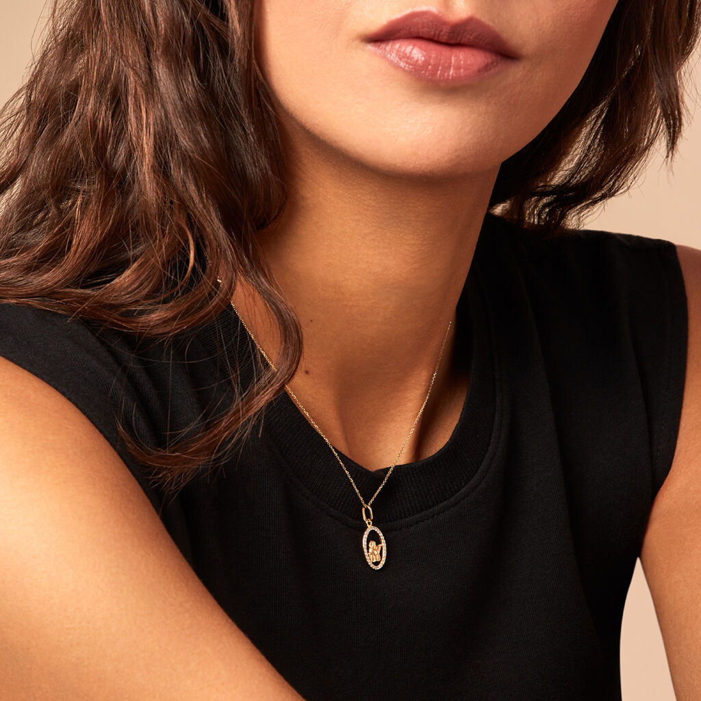 Pendentif Engin Or Jaune Oxyde De Zirconium - Pendentifs Communion Femme | Histoire d’Or