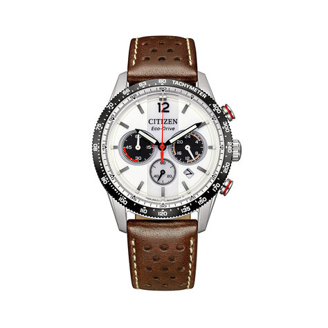 Montre Citizen Vintage Racing Blanc - Montres Homme | Histoire d&rsquo;Or