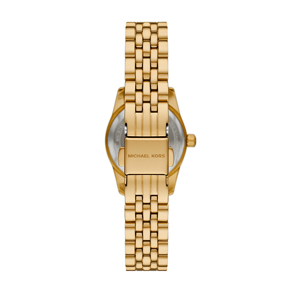 Montres Michael Kors MK4741 Acier Boucle deployante avec surete Strass Jaune Ronde HIMFJQC8960 Histoire d Or
