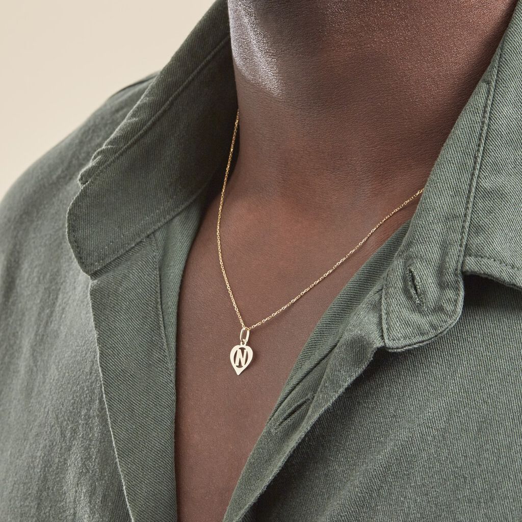 Pendentif Eudocie Coeur Lettre Or Jaune - Pendentifs Famille | Histoire d’Or