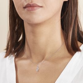 Pendentif Fatima Or Blanc - Pendentifs Main de Fatma Famille | Histoire d’Or