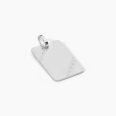 Pendentif Ceren Argent Blanc