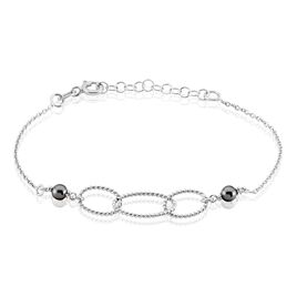 Bracelet Oswald Argent Blanc Pierre De Synthese - Bracelets fantaisie Femme | Histoire d’Or