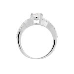 Bague Karin Argent Blanc Oxyde De Zirconium - Bagues solitaires Femme | Histoire d&rsquo;Or