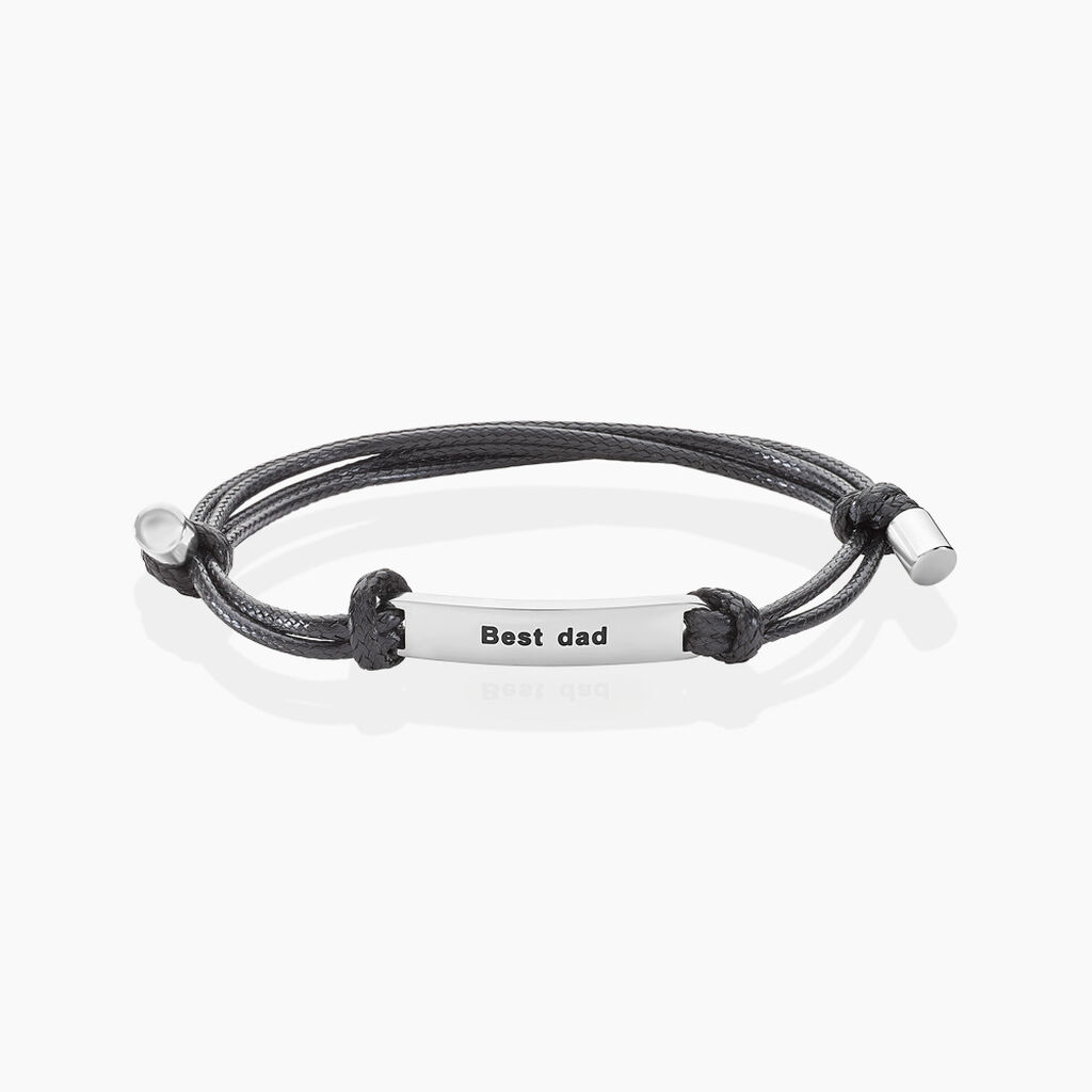 Bracelet Todd Acier Blanc - Bracelets cordon Homme | Histoire d’Or
