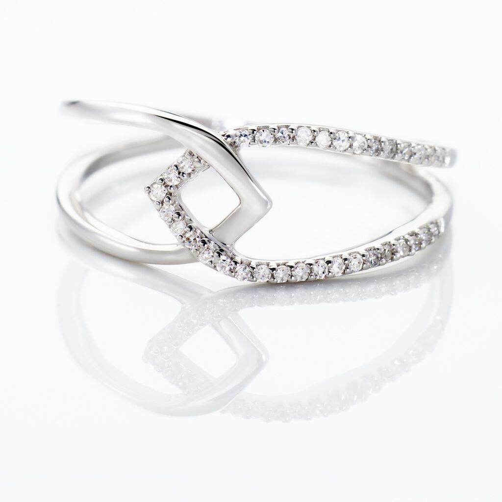 Bague Or Blanc Susanita Diamants - Bagues avec pierre Femme | Histoire d’Or