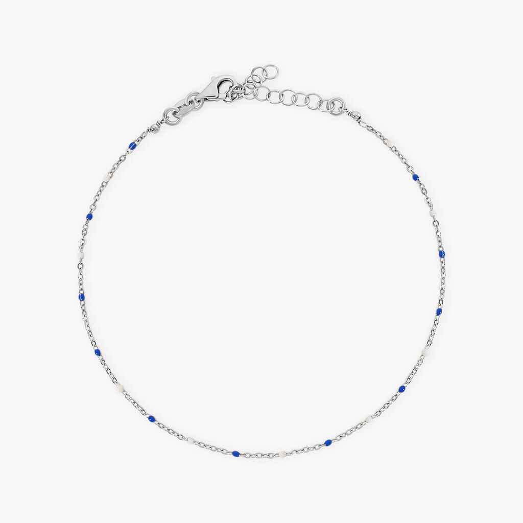 Cha&icirc;ne De Cheville Sherie Argent Blanc - Cha&icirc;nes de cheville Femme | Histoire d&rsquo;Or