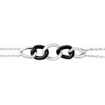 Bracelet Link Argent Blanc C&eacute;ramique Et Oxyde De Zirconium - Bracelets Femme | Histoire d&rsquo;Or