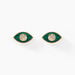Boucles D'oreilles Puces Matiasma Or Jaune Malachite Diamant - Clous d'oreilles Femme | Histoire d&rsquo;Or