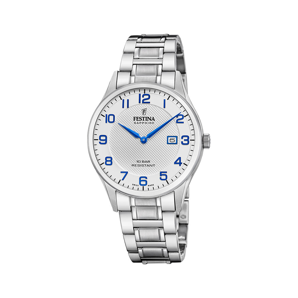Montre Festina Swiss Made 40 Argenté - Nouveautés montres Homme | Histoire d’Or