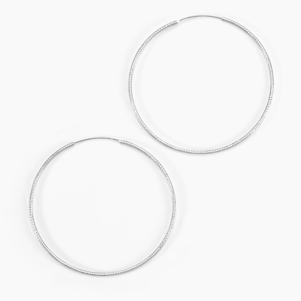 Créoles Argent Blanc Agathe