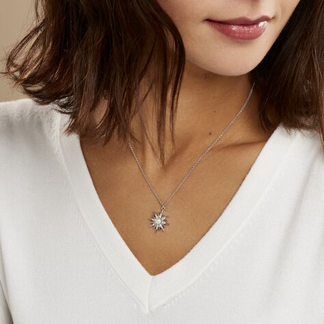 Collier Blanca Argent Blanc Perle De Culture - Colliers Etoile Femme | Histoire d’Or