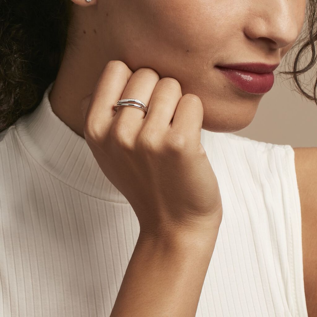 Bague Celimene Argent Blanc Oxyde De Zirconium - Bagues avec pierre Femme | Histoire d’Or