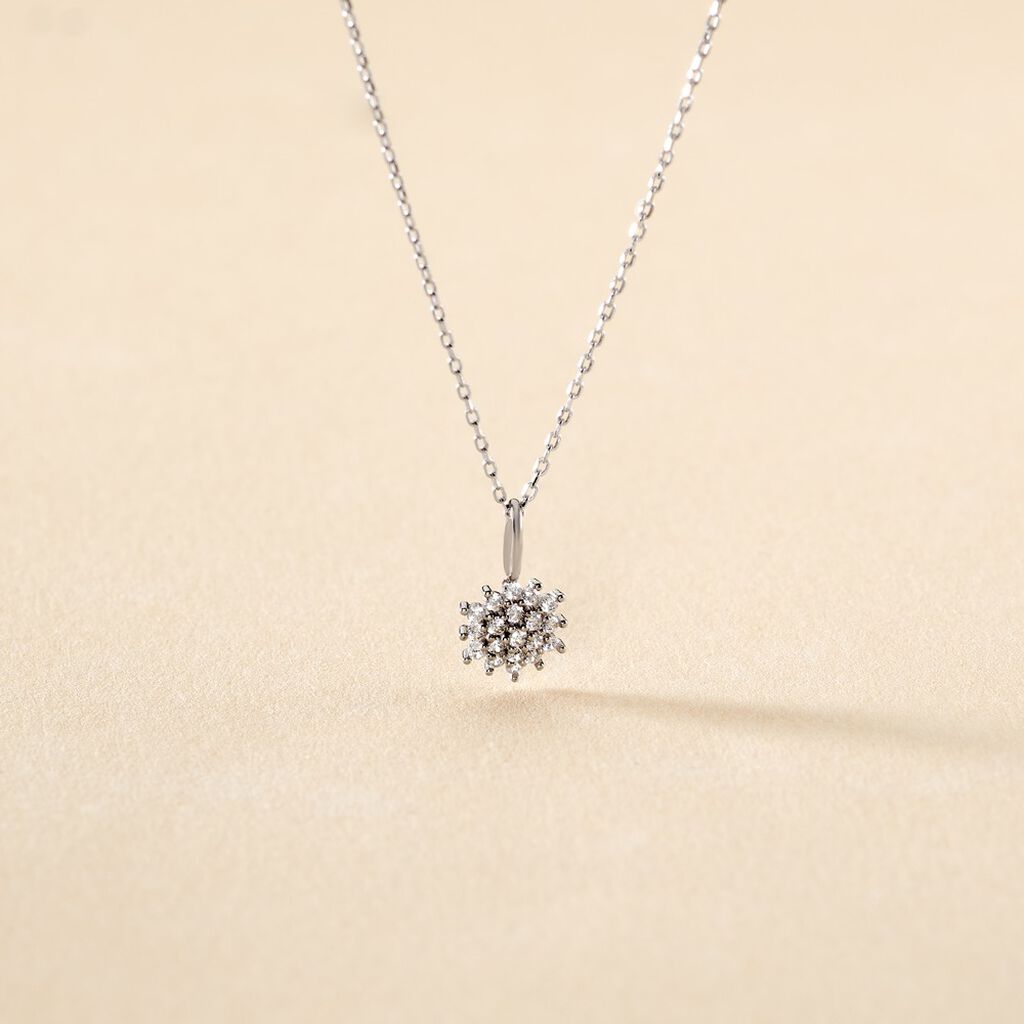 Collier Or Blanc Kristel Oxydes De Zirconium - Colliers Femme | Histoire d’Or