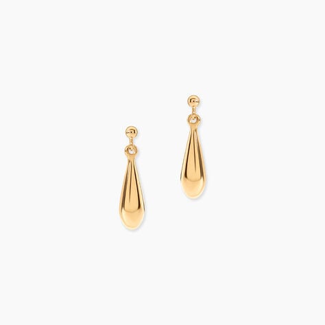Boucles D'Oreilles Pendantes Frankie Plaqu&eacute; Or Jaune - Boucles d'oreilles fantaisie Femme | Histoire d&rsquo;Or