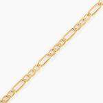 Bracelet Or Jaune Maille Altern&eacute;e 1/3 - Bracelets cha&icirc;ne Femme | Histoire d&rsquo;Or
