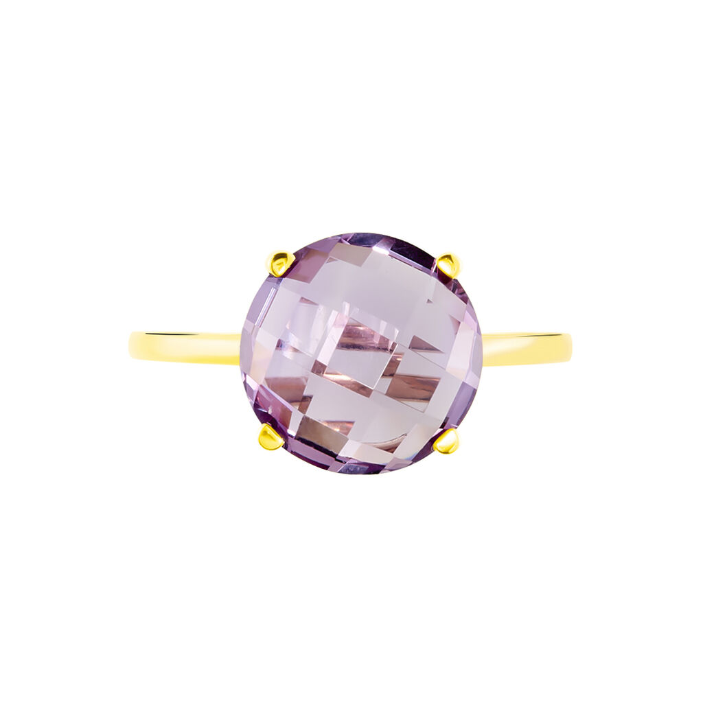 Bague Solitaire Armantia Or Jaune Amethyste - Bagues solitaires Femme | Histoire d&rsquo;Or