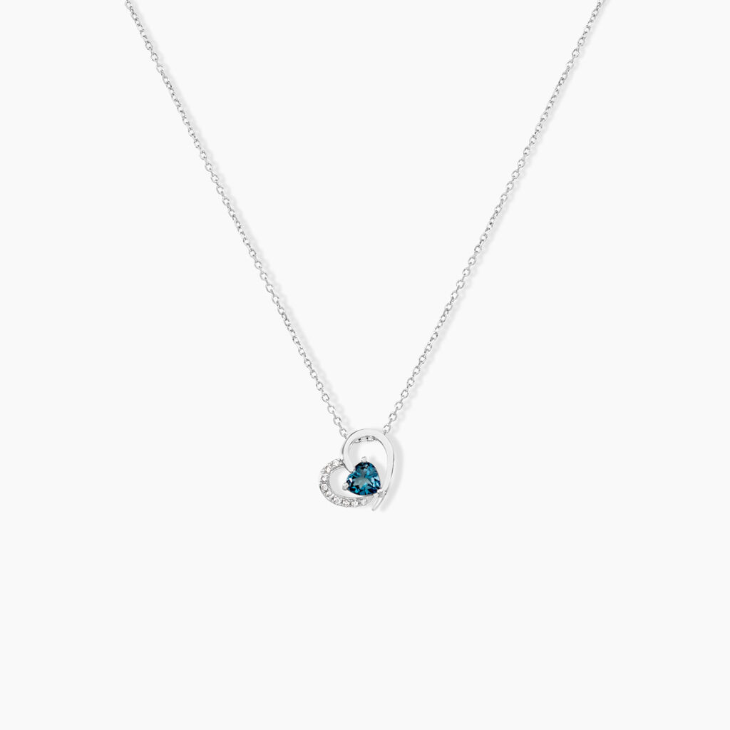 Collier Or Blanc Eliana Topaze Oxydes - Colliers Femme | Histoire d’Or