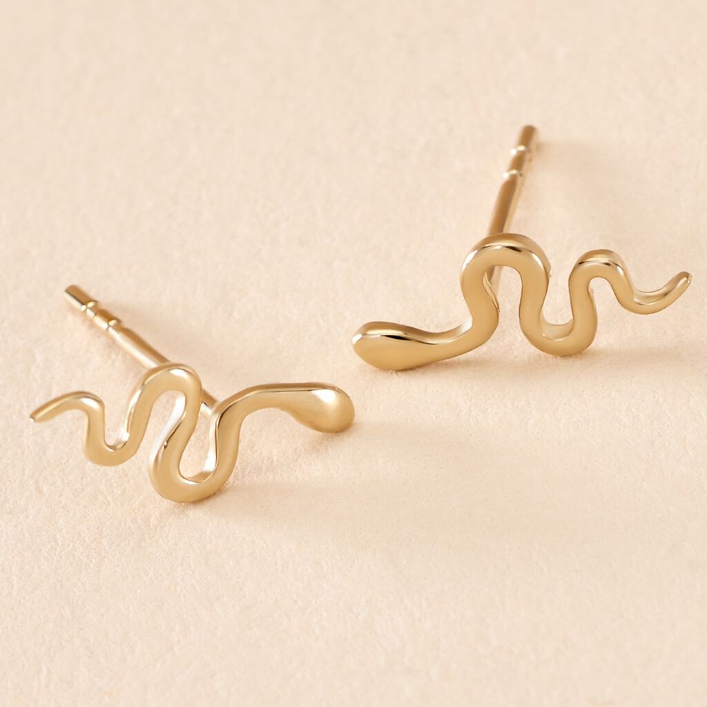 Boucles D'oreilles Puces Serafino Or Jaune - Clous d'oreilles Femme | Histoire d&rsquo;Or