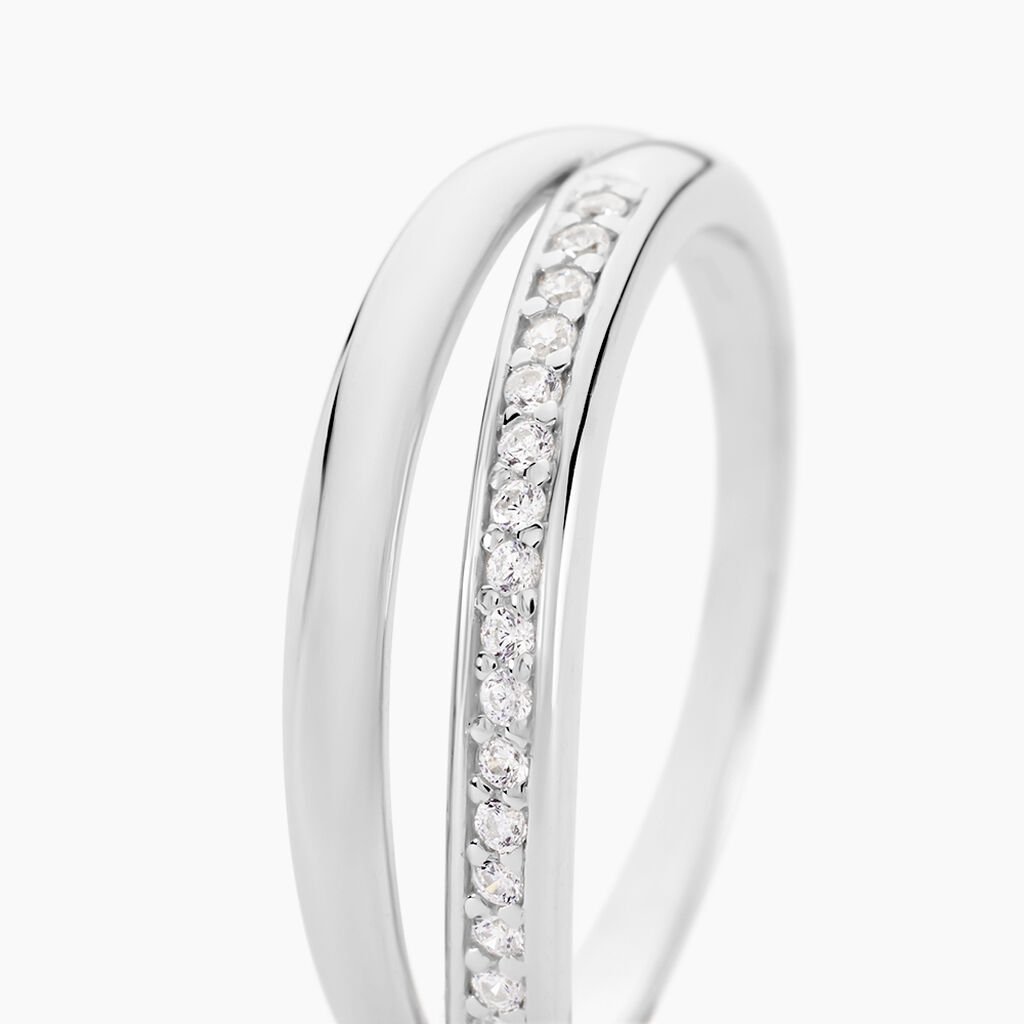Bague Celimene Argent Blanc Oxyde De Zirconium - Bagues avec pierre Femme | Histoire d&rsquo;Or