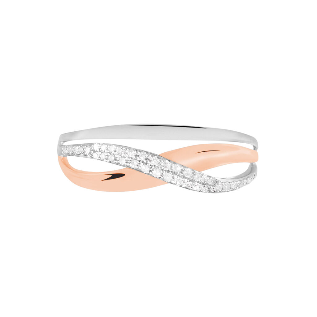 Bague Nene Or Bicolore Diamant - Bagues avec pierre Femme | Histoire d’Or