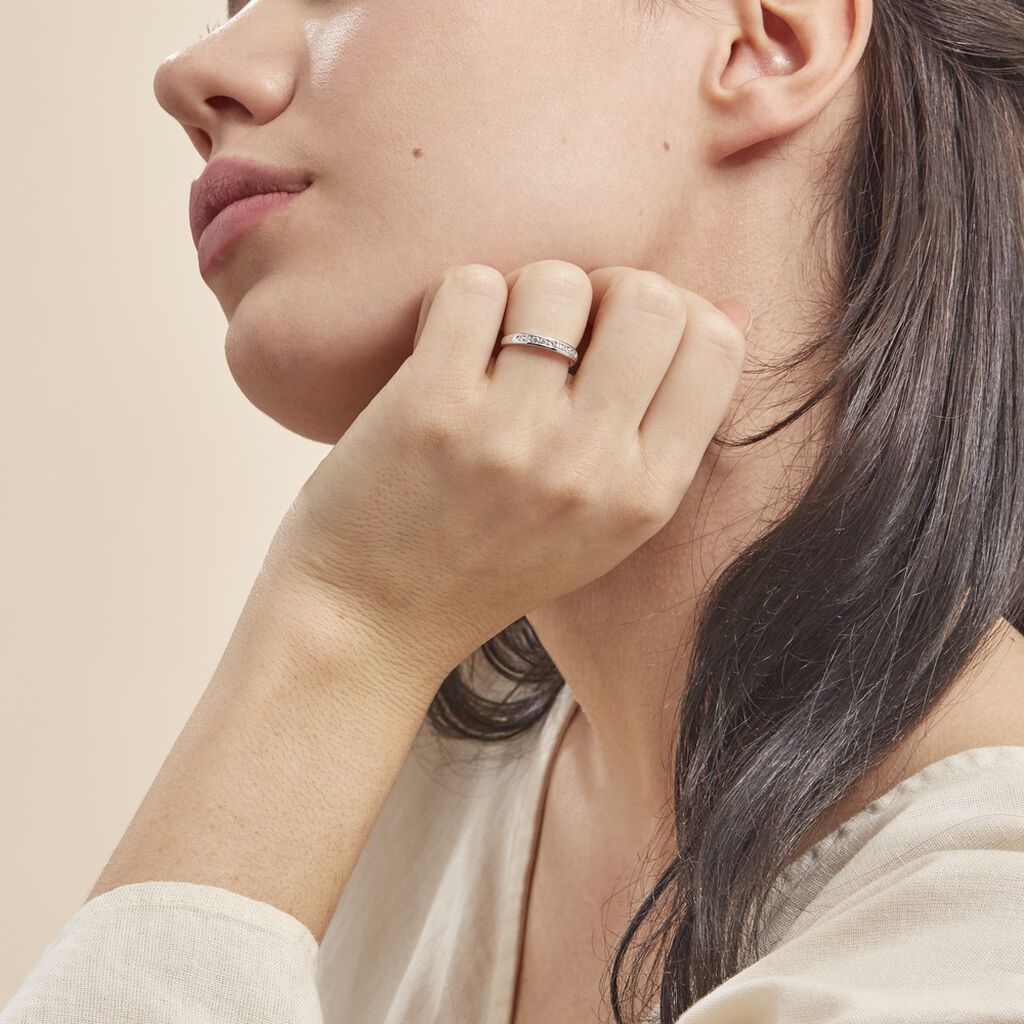 Alliance Giulia Or Blanc Diamant - Alliances Femme | Histoire d’Or