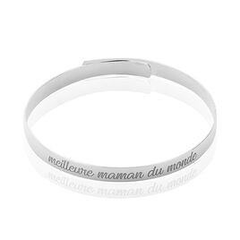 Bracelet Jonc Ludivine Argent Blanc - Bracelets fantaisie Femme | Histoire d’Or
