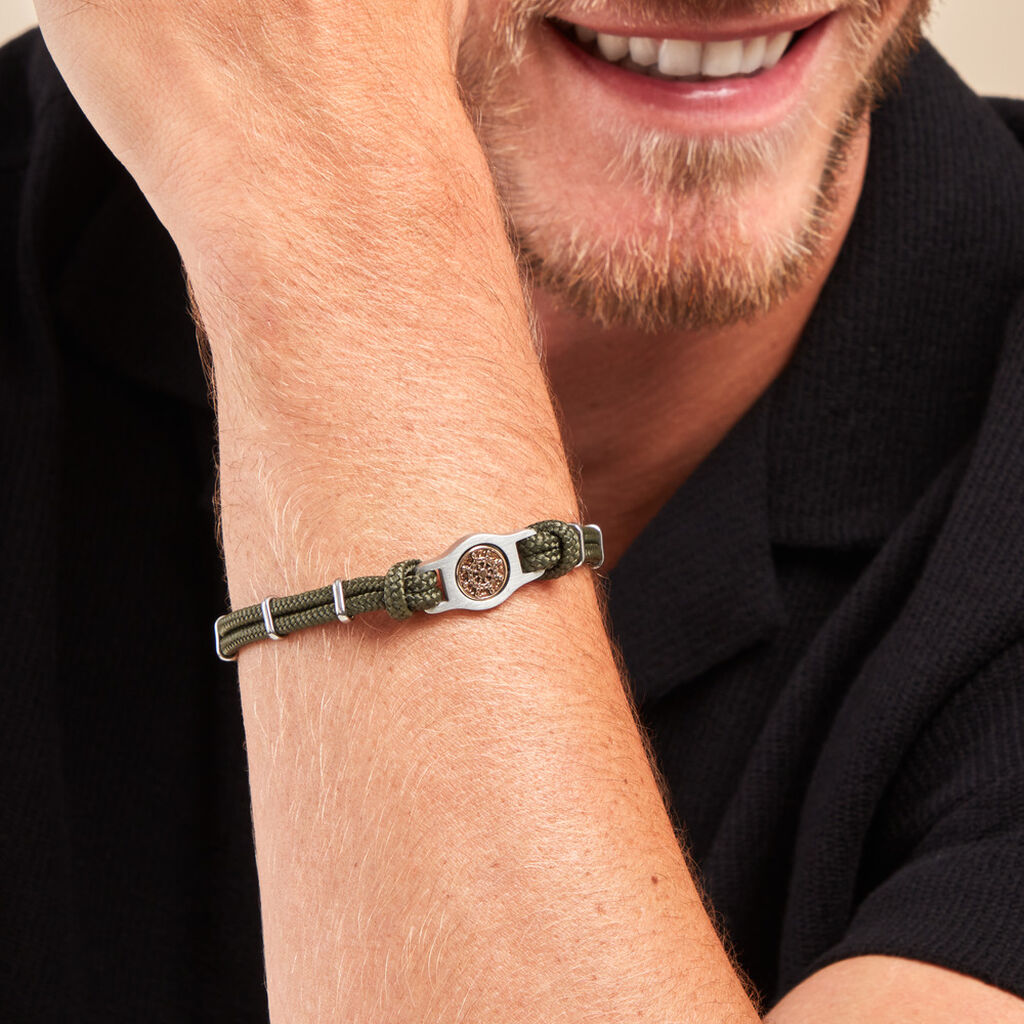 Bracelet Paulette Acier Blanc - Bracelets cordon Homme | Histoire d’Or