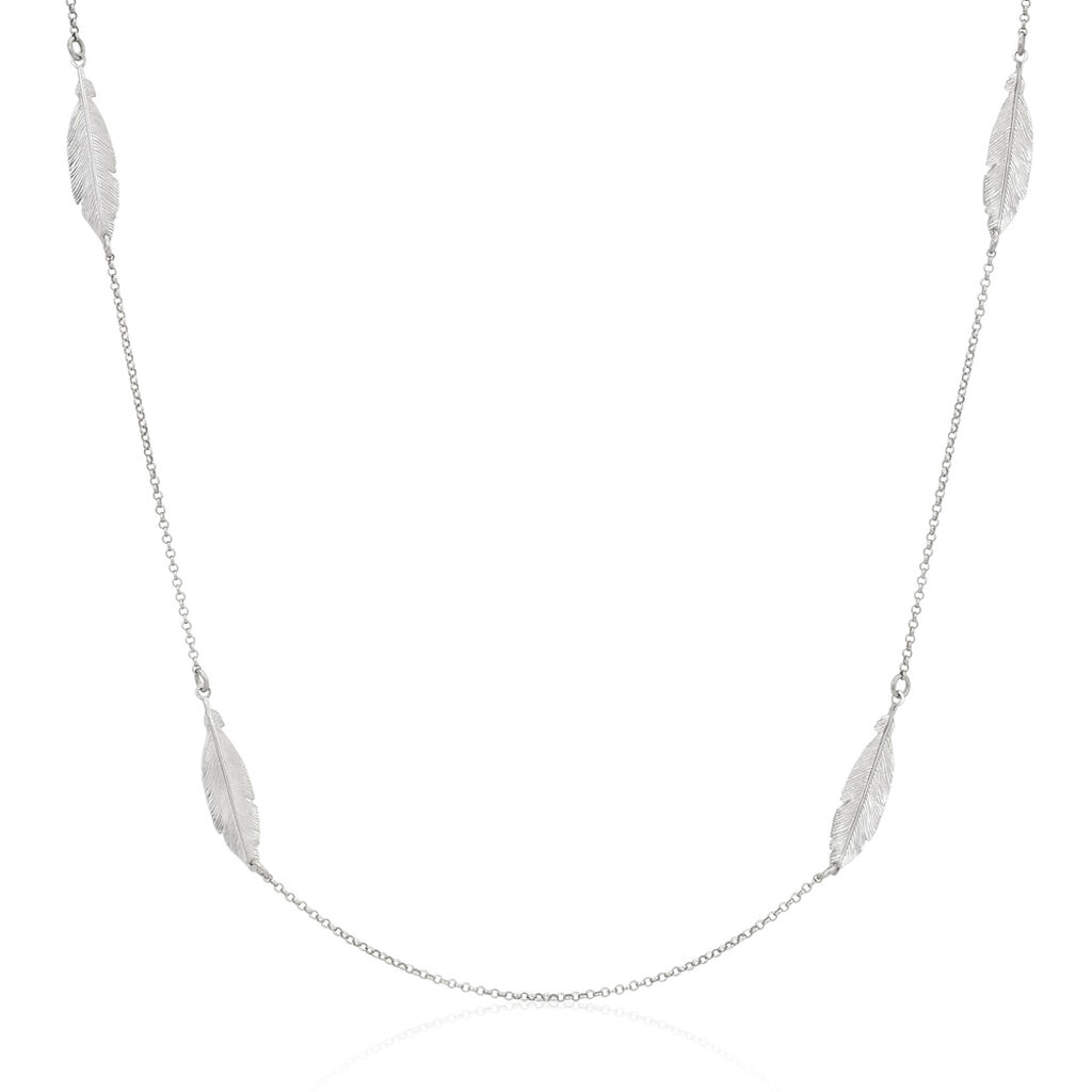 Collier Sautoir Euriell Argent Blanc - Sautoirs Femme | Histoire d’Or