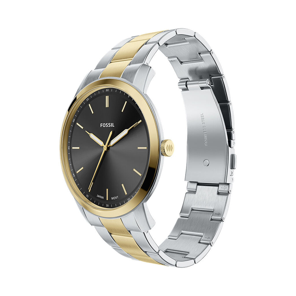 Montre Fossil Minimalist Noir - F&ecirc;te des p&egrave;res Homme | Histoire d&rsquo;Or