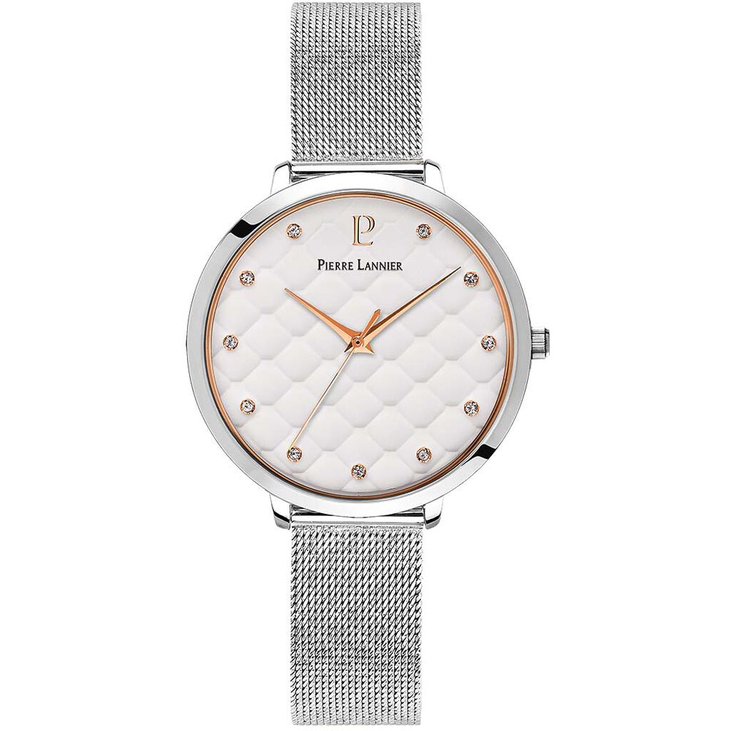 Montre Pierre Lannier Grace Blanc - Montres Femme | Histoire d&rsquo;Or