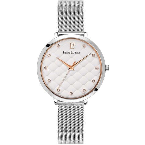 Montre Pierre Lannier Grace Blanc - Montres Femme | Histoire d&rsquo;Or