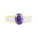 Bague Crista Or Jaune Amethyste Et Diamant