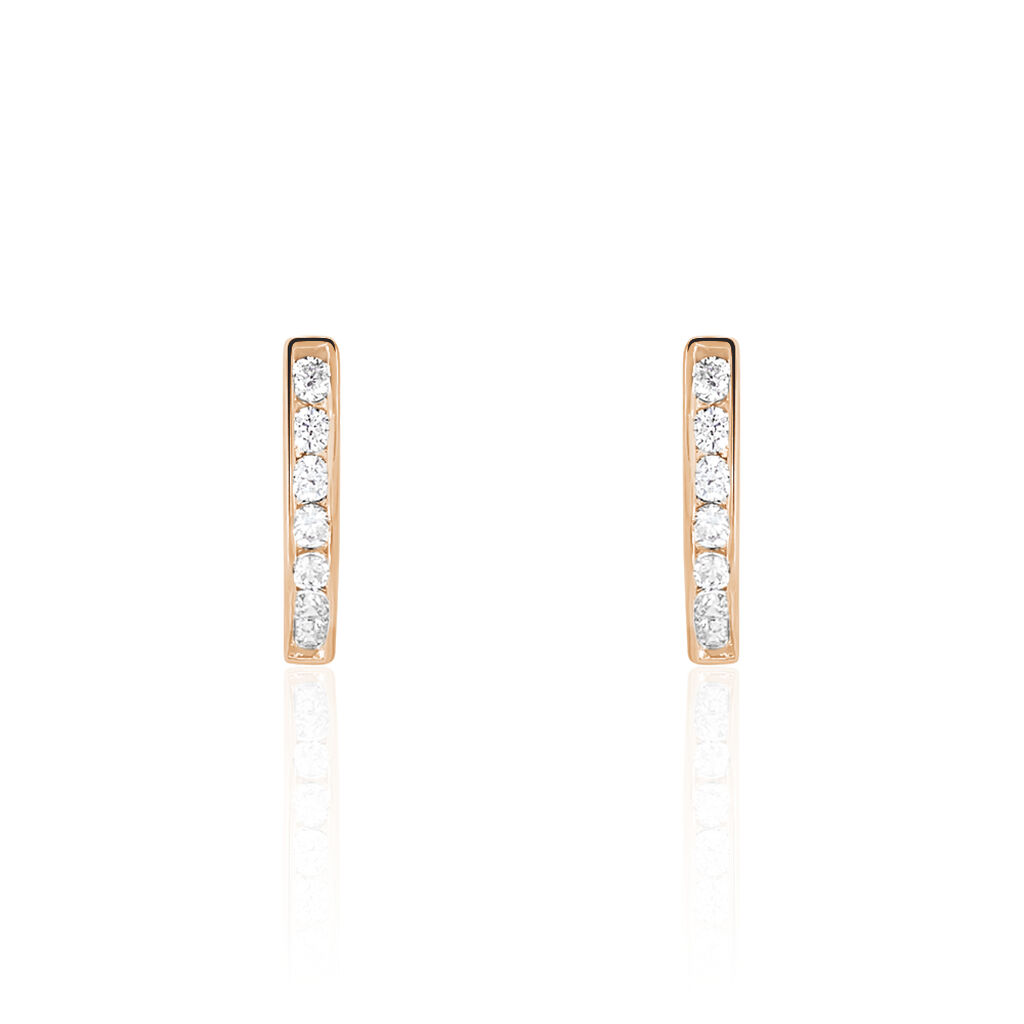Creoles Or Rose Jacoba Oxydes - Boucles d'oreilles créoles Femme | Histoire d’Or