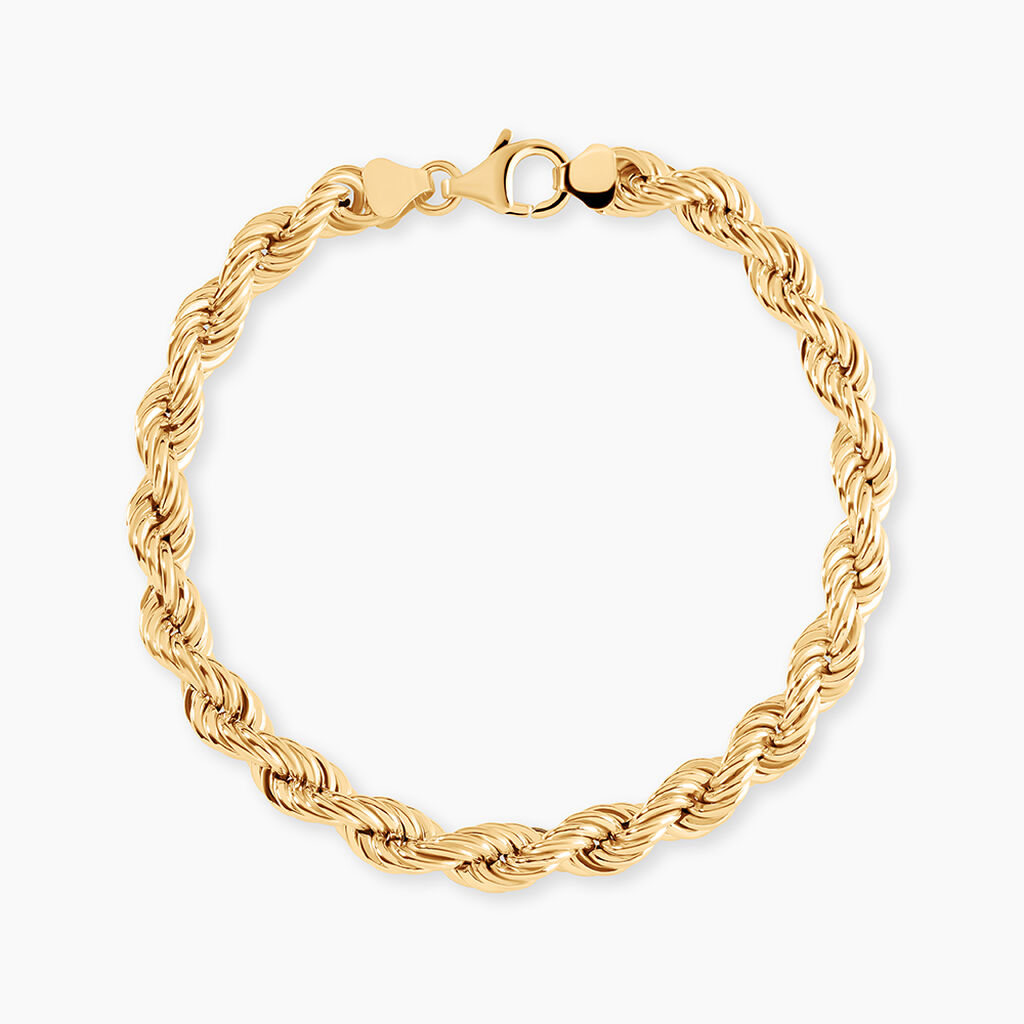 Bracelet Cordelia Maille Corde Or Jaune - Bracelets cha&icirc;ne Femme | Histoire d&rsquo;Or