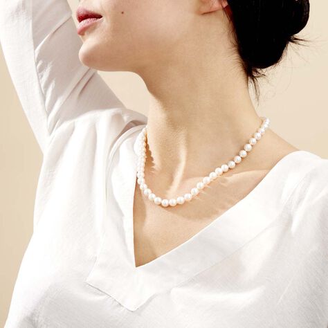 Collier Akoya Or Jaune Perle De Culture D'akoya - Colliers Femme | Histoire d’Or