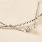 Bracelet Jonc Ruth Argent Blanc Oxyde De Zirconium - Bracelets joncs Femme | Histoire d&rsquo;Or