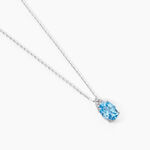 Collier Britney Or Blanc Topaze Et Oxyde De Zirconium - Colliers Femme | Histoire d&rsquo;Or