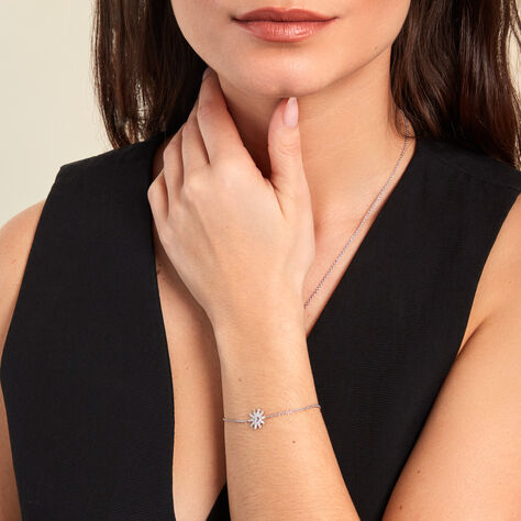 Bracelet Daisy Argent Blanc Oxyde De Zirconium - Bracelets  | Histoire d’Or
