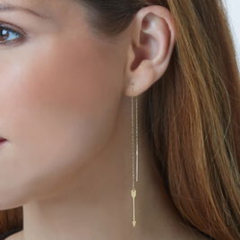Boucles D'oreilles Pendantes Or Bicolore - Boucles d'oreilles pendantes Femme | Histoire d’Or